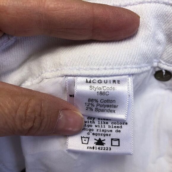 McGuire White Gainsbourg Bootcut Jeans Size 25 - Picture 13 of 13